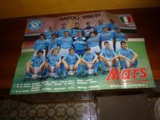 POSTER   NAPOLI    1990-91   EDIZIONE  MARS    CM  48  X  CM  68 CON  MARADONA