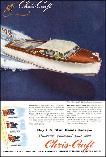 1945 ww2 epoca - 1945, barca
