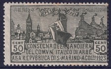 SAN MARINO 1923 Bandiera di Arbe MH*