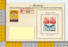 FS-24-265- SVIZZERA 1938 - busta raccomandata con blocco AARAU, come da foto