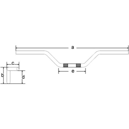 Manubrio cromato domino mm - cromato,