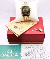 Next Day Vintage OMEGA LCD Speedmaster LCD Quartz 1620 186.0009 Scatola Tono Oro