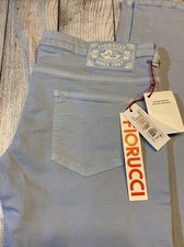 Jeans FIORUCCI donna Flair V. Bassa 31 blu cielo Italia designer lusso vita bassa