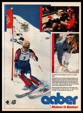Scarponi da sci neve Caber Azzurro Squadra SL 1986 "Makes It Better" pubblicità stampa vintage