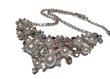 Collana Floreale ispirata ai gioielli di Giovanni Raspini con Perle e Cristalli