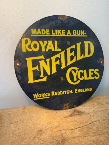 Enamel royal enfield cycles - royal,