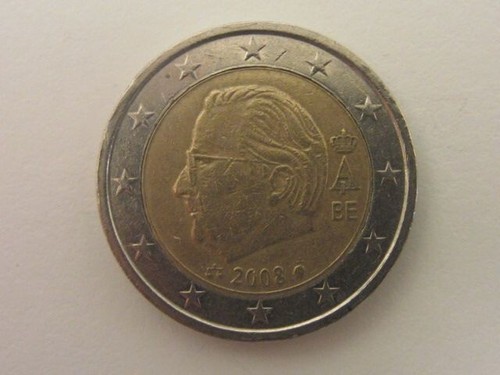 Moneta euro belgio re - da,