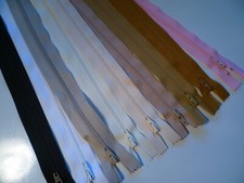 Cerniera Zip Lampo Plastica spiralina Fissa 40 CM x ABITO SCEGLI COLORE DA MENU