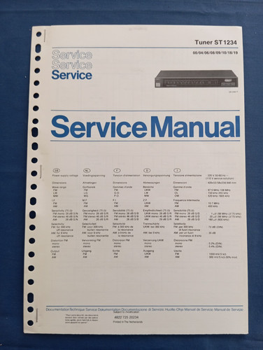 Philips st1234 tuner service - philips,
