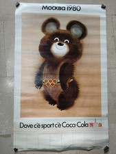 Manifesto Originale Coca Cola Olimpiadi Mosca 1980