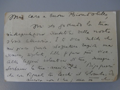 Lettera autografa scrittore - lettera,