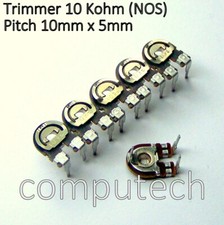 5 pezzi 10 KOhm Trimmer Resistenza Variabile 10KOhm passo 5mm x 10mm
