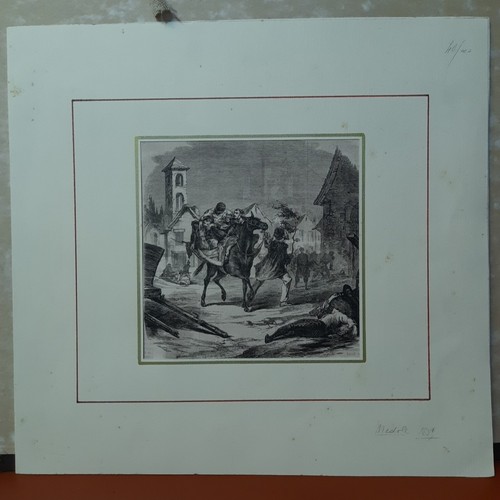 Incisione feriti medole 1859 - incisione,
