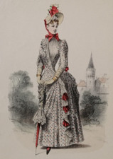 Antica stampa moda francese