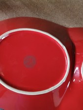 Vintage Red Ceramic Divided