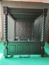 Letto Tudor King UK nero opaco