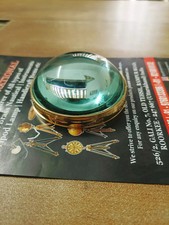 Lente d'ingrandimento da scrivania in ottone massiccio 3" stile antico vintag...