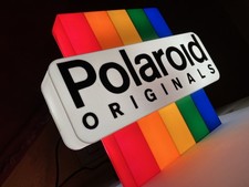 Insegna Pubblicitaria Luminosa Fototessere Polaroid Kodak Nikon Logo Led Photo