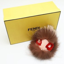FENDI usato Monster Fur Charm portachiavi borsa insetti volpe rossa