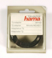 PRL) HAMA ANELLO ADATTATORE MINOLTA MD/XD 7 T-2 ADAPTER 307/03 ADAPTATEUR T2 