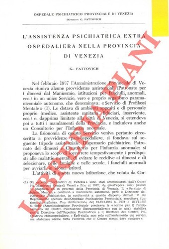 Assistenza psichiatrica - l'assistenza,