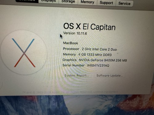 Apple macbook 13in - 13in, silver