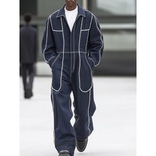 Tuta uomo denim lavaggio scuro