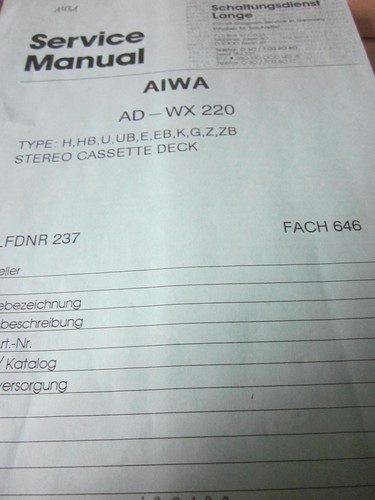 Aiwa 220 typ hb - wx,