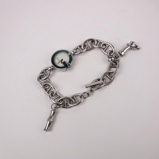 Orologio Gucci 107 Bracciale Charm Diamanti Quadrante MOP Acciaio Inox Donna