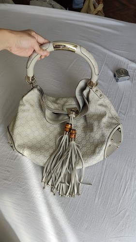 Borsa mano gucci indy bambù - borsa,