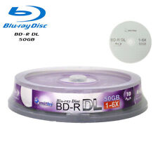 Confezione 10 Smartbuy Blu-ray BD-R BDR DL Dual Layer 6X 50GB Logo Top Disco Registrabile