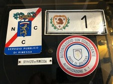 NOLEGGIO CON CONDUCENTE NCC BOLOGNA EPOCA VINTAGE ADESIVI TARGHETTE SMALTATA