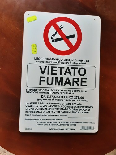 Cartello vietato fumare - 2x,