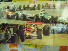 POSTER  F.1 PILOTI DIPINTI  AUTOSPRINT anni 60/70