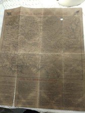 Mappa guerra di Secessione del 1865,civil war Battlefields 1861/65 del 1961
