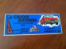 Adesivo vintage IN AUTO concessionaria Casoni Giovanni CASTELRAIMONDO Macerata