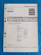 PHILIPS AS501 MIDI SYSTEM Stereo Audio Cassette SERVICE MANUAL ORIGINALE Vintage