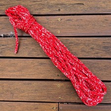 14m x 8mm Red/White Polyester