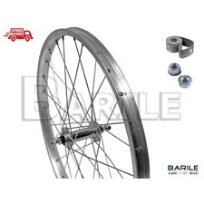 Ruota / Cerchio Anteriore Bici MTB 24 " x 1.75 Alluminio / Acciaio Silver