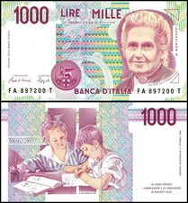 Italy 1000 Lire, 1990, P-114a