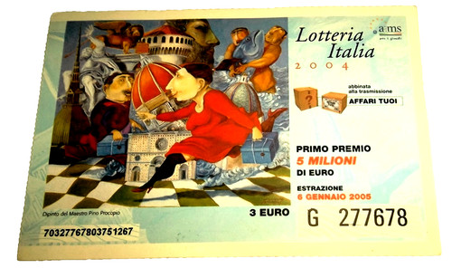 Vintage biglietto lotteria - vintage-,
