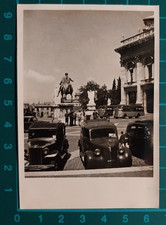 FOTO AUTO D'EPOCA LANCIA AUGUSTA FIAT  1100  MEZZI ANIMATA ROMA 1940 C. ( F 39 )