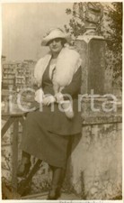 1921 ROMA PALATINO Ritratto di donna con pelliccia - Foto artistica Luigi GREA