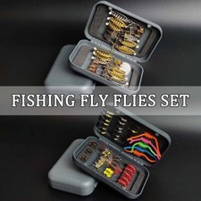 Kit pesca a mosca paillettes spinner 12-46 pezzi mosche secche/bagnate per esche basse kit paillettes