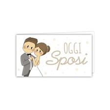 20 PZ Bigliettini BOMBONIERA MATRIMONIO Oggi Sposi Dolcelegno 1BM4