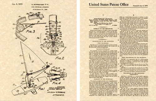 Wind surfer patent stampa - surfer,