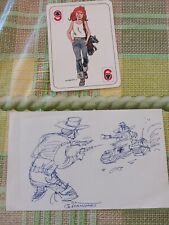 DISEGNO ORIGINALE DI GINO D'ANTONIO DEL 1971 + FIGURINA DI SUSANNA