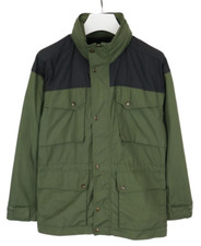 Fjallraven Giacca Uomo XS Cerniera Intera Hidden Cappuccio Leggero Verde Vintage