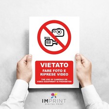 Cartello segnaletico vietato - cartello,