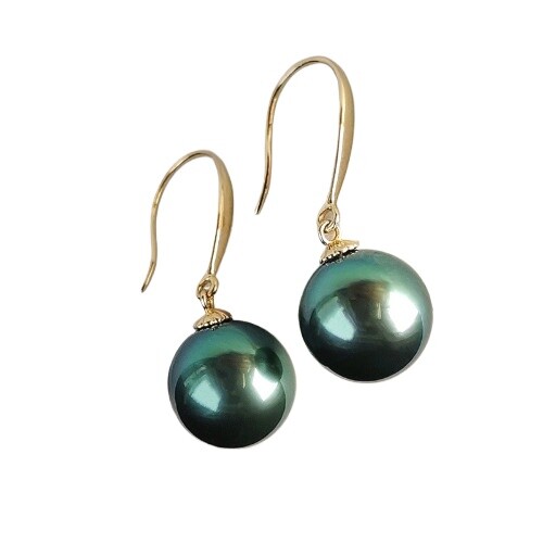 Coppia orecchini perle - , tonde